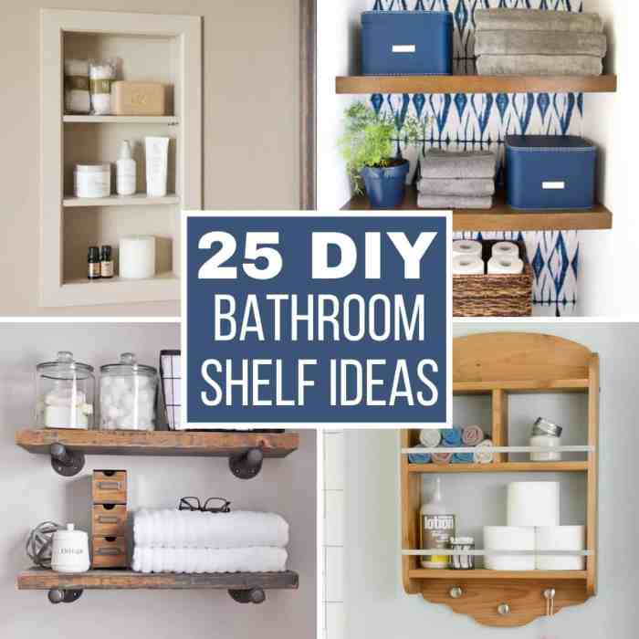 Decor for bathroom shelf