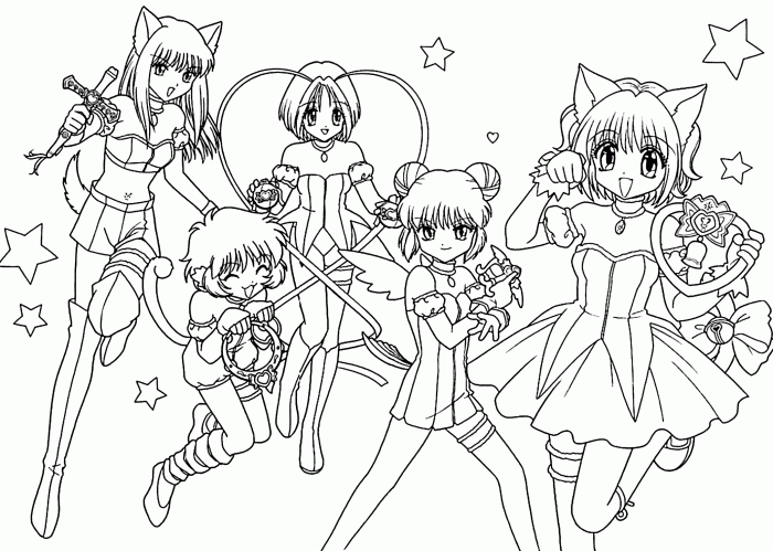 Free coloring pages of anime