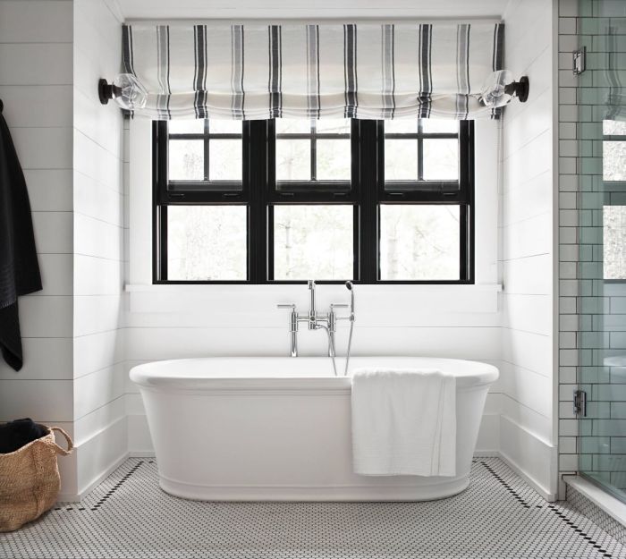 Bathroom window decor ideas