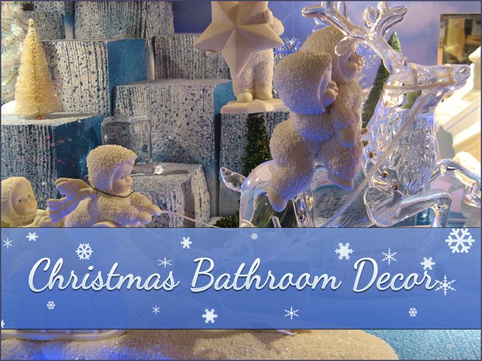 Funny christmas bathroom decor