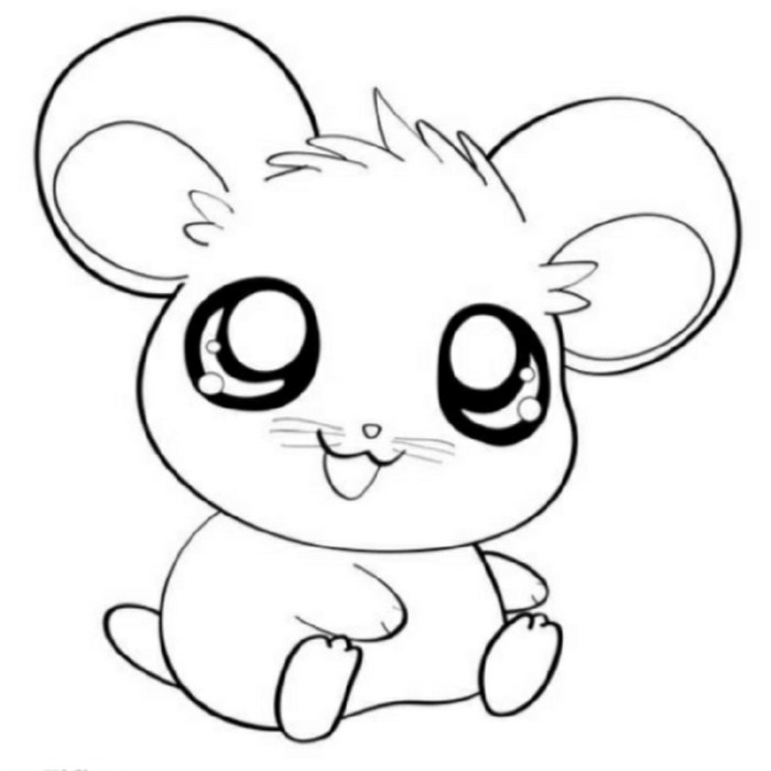 Coloring page of cute animals