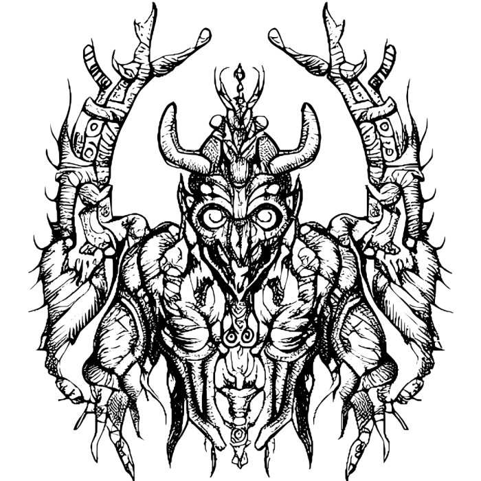 Free coloring printable anime demon