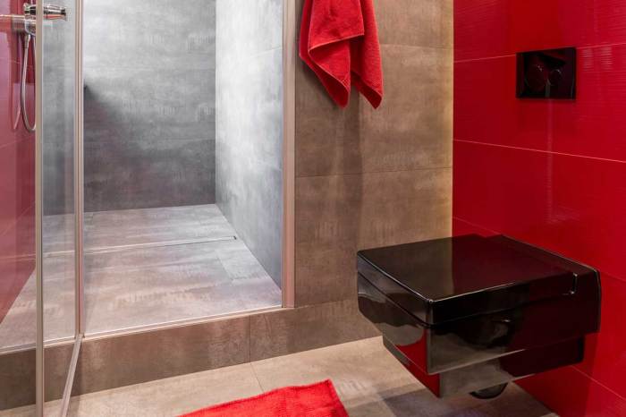 Red bathroom decor ideas