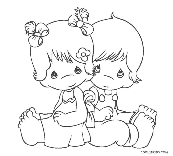 Cute precious moments animal coloring pages