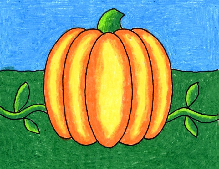 Easy drawing ideas of pumkin