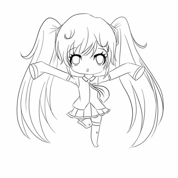 Chibi anime coloring pages