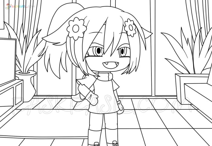 Anime gacha club coloring pages