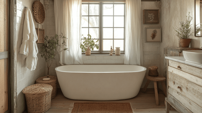 Farmhouse bathroom decor ideas