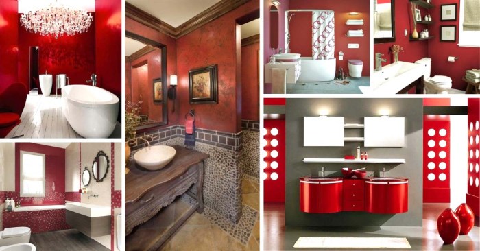 Red bathroom decor ideas