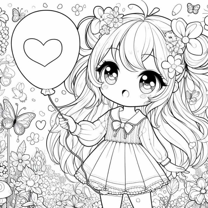 Cute anime gurls coloring pages