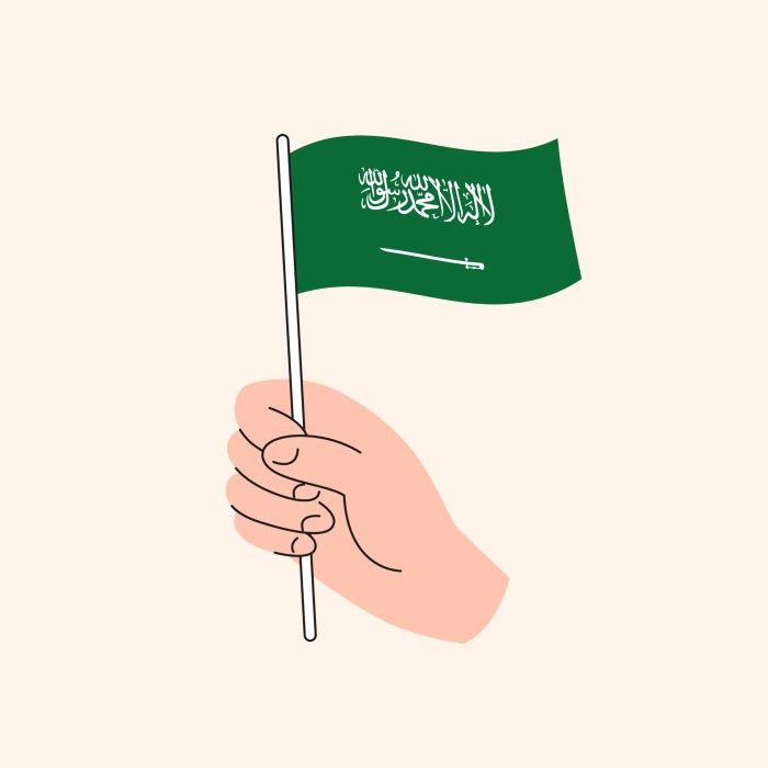 Easy drawing saudia arabia flag