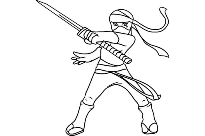 Anime ninja coloring pages