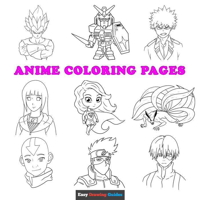 Anime coloring pictures to print