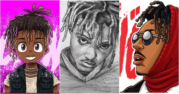 Pencil drawing tutorial juice wrld sketch easy