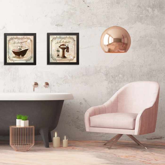 Bathroom decor wall art