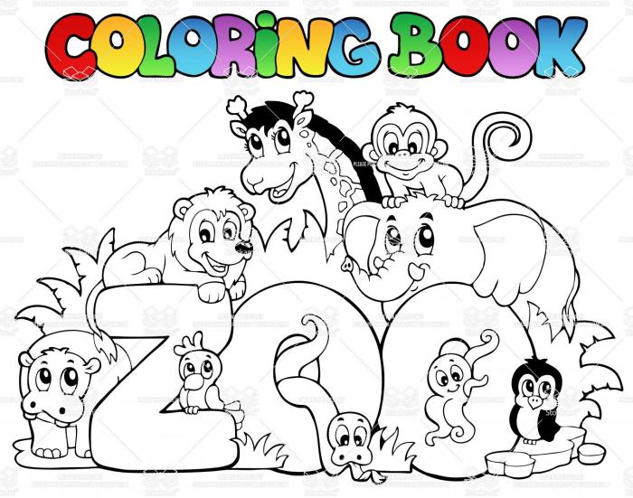 Zoo animals colouring kidspressmagazine