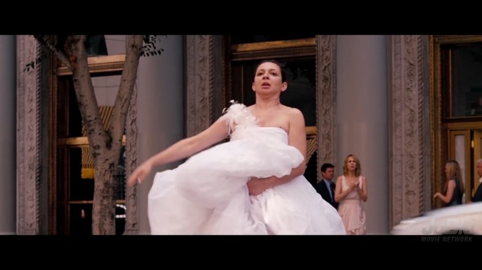 Bridesmaids wedding dress scene