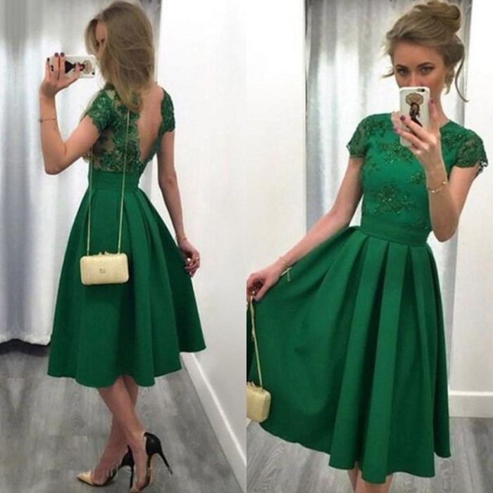 Dark green dresses for wedding guest