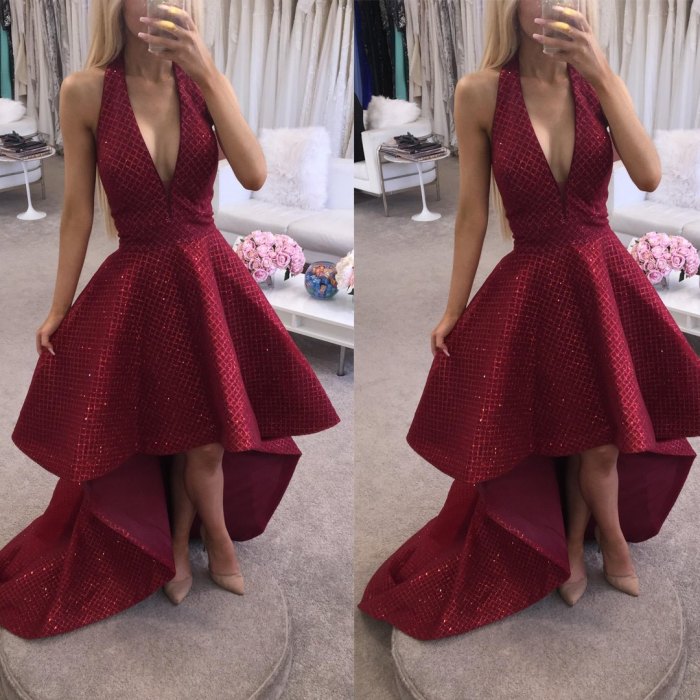 Burgundy dresses for wedding guest