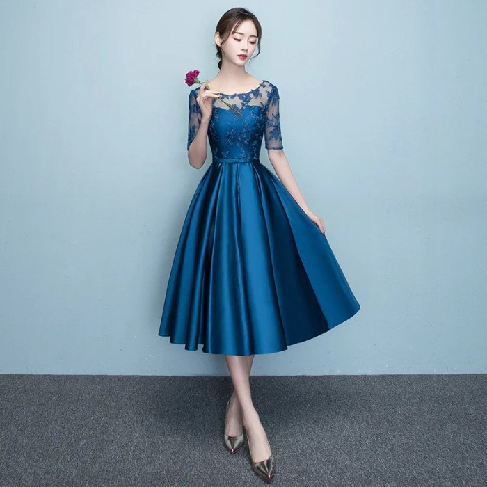 Blue cocktail dresses for wedding