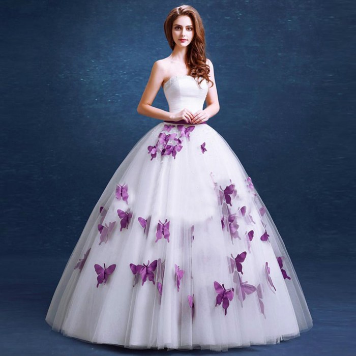 Deep purple wedding dress