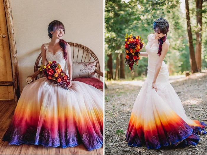 Dip wedding dye dresses diy crush instructions style dress