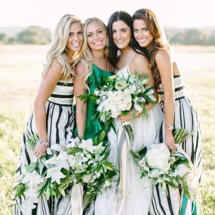 Emerald green wedding dress guest