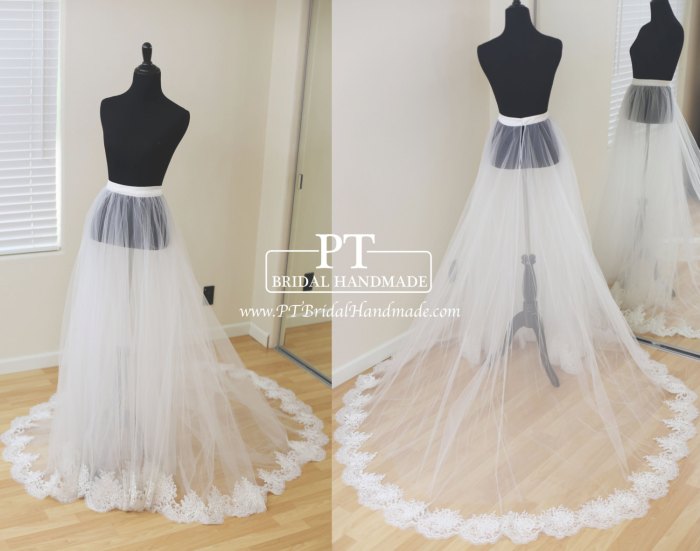 Detachable skirt for wedding dress